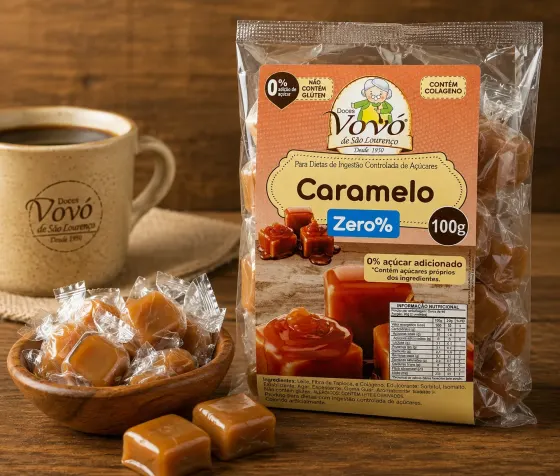 Caramelo zero açúcar