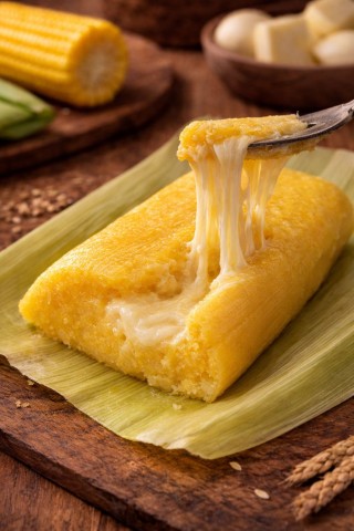 Pamonha Doce com Queijo