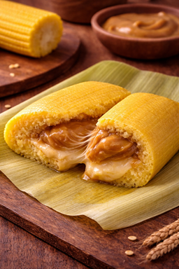 Pamonha com Doce de Leite