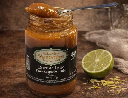 Doce de leite com raspas de limão - Vertentes