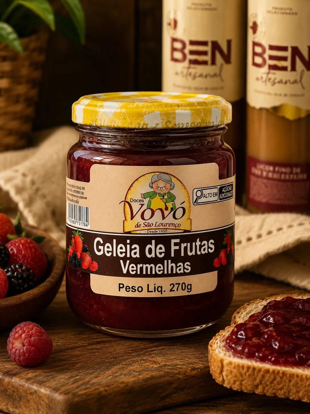 Geleia de frutas vermelhas
